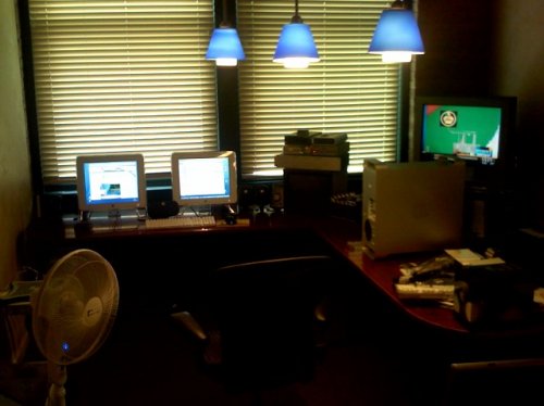Setting up a new edit suite in Chicago today.
