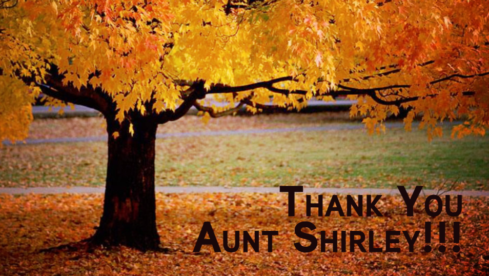 Christmas In October! Thank You Aunt Shirley!